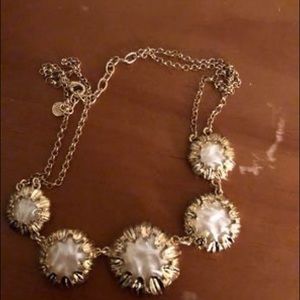 White and gold necklace